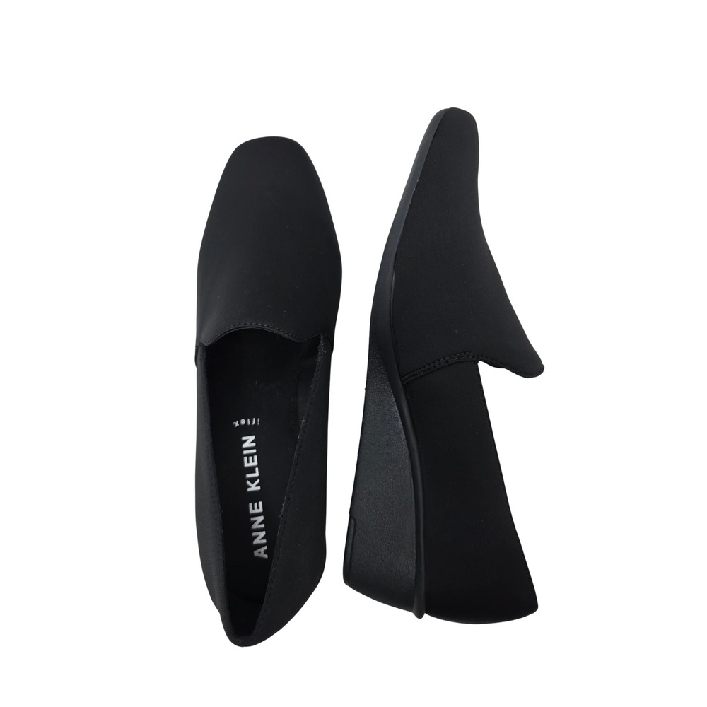 Anne Klein Wendell Iflex Wedge Loafers Black Size 9.5 Office Bossbabe Preppy